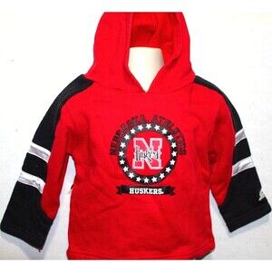 Nebraska Huskers Football Hooded Sweatshirt Pullover TODDLER CHILD 24 Mo Unisex